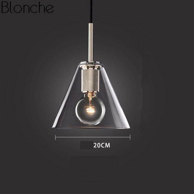 Suspension design LED en verre arrondi au style Loft Industriel - vue 5 sur 8
