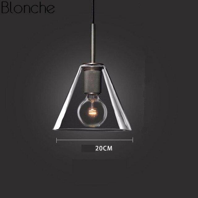 Suspension design LED en verre arrondi au style Loft Industriel - vue 7 sur 8
