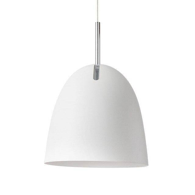 Suspension design LED avec abat-jour en métal arrondi style Macaron