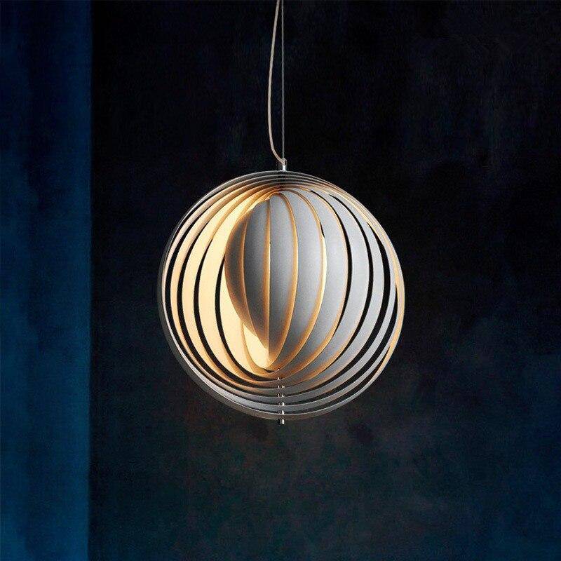 Suspension design LED avec abat-jour sphérique style Loft - vue 4 sur 8