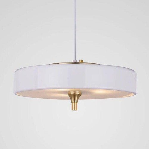 Suspension design LED avec abat-jour circulaire en métal style Juna