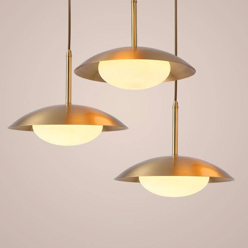 Suspension design LED avec abat-jour arrondi en métal doré Luxury Hang - vue 4 sur 4