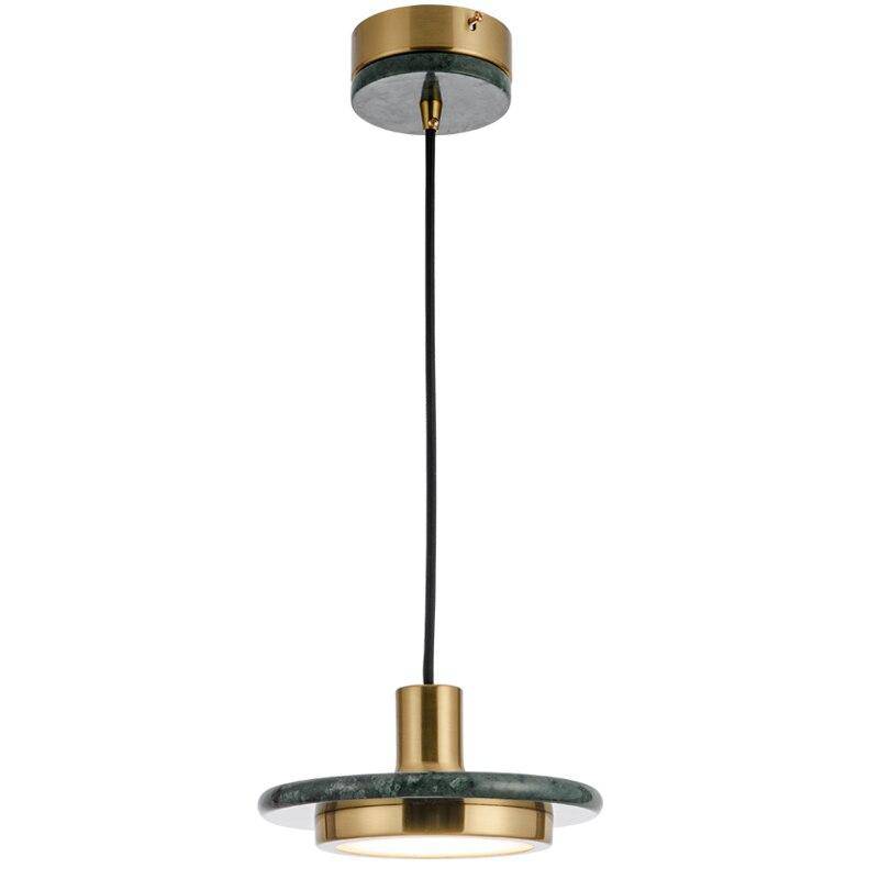 Suspension design LED avec abat-jour en forme de disque chromé Luxury - vue 9 sur 9