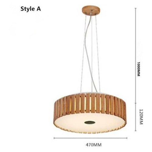 Suspension design LED en bois avec abat-jour en disque Hang - vue 7 sur 6