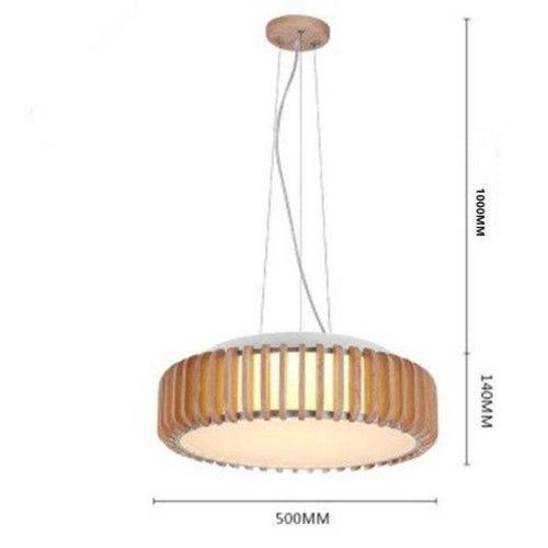 Suspension design LED en bois avec abat-jour en disque Hang - vue 5 sur 6