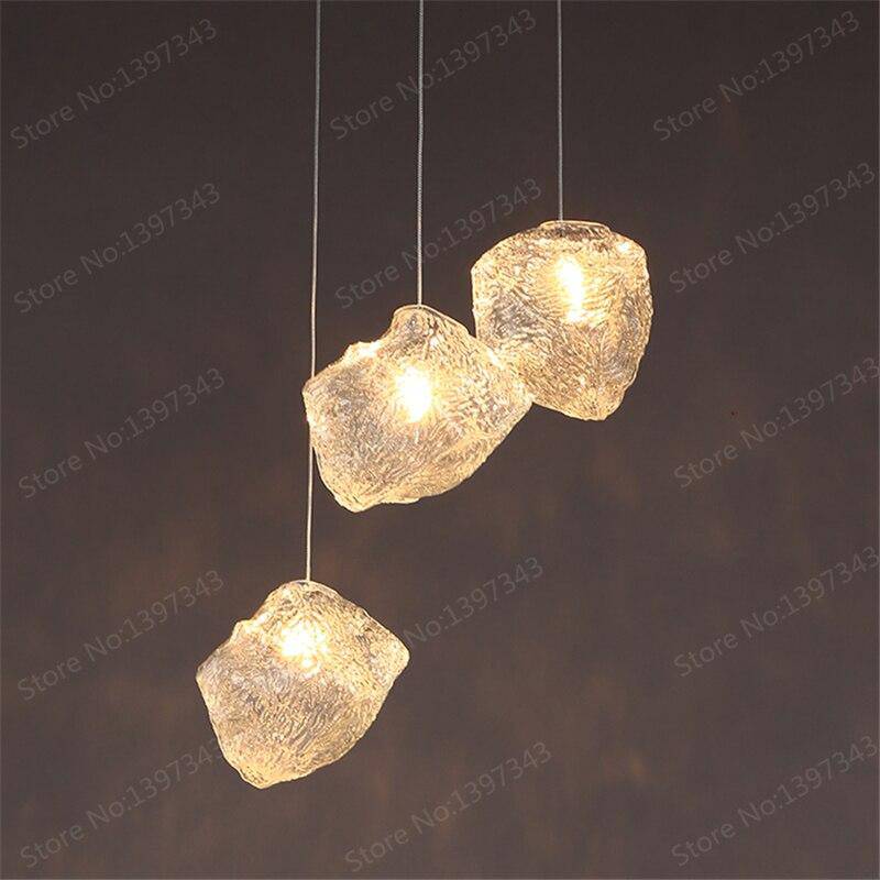 Suspension design à LED en pierre de verre Light - vue 4 sur 5