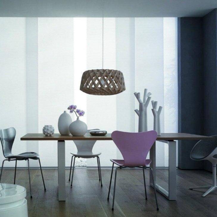 Suspension moderne LED en forme de cage en bois style scandinave - vue 5 sur 6