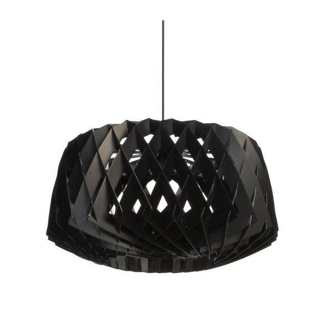 Suspension moderne LED en forme de cage en bois style scandinave