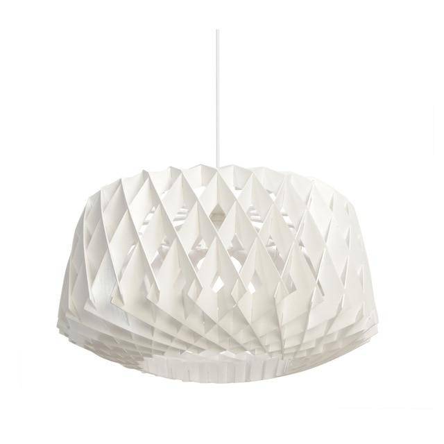 Suspension moderne LED en forme de cage en bois style scandinave