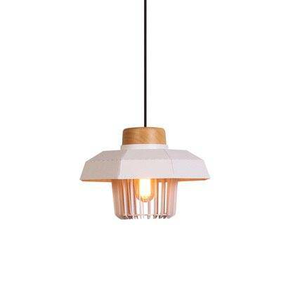 Suspension design LED avec abat-jour cage métal colorée Loft