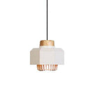 Suspension design LED avec abat-jour cage métal colorée Loft