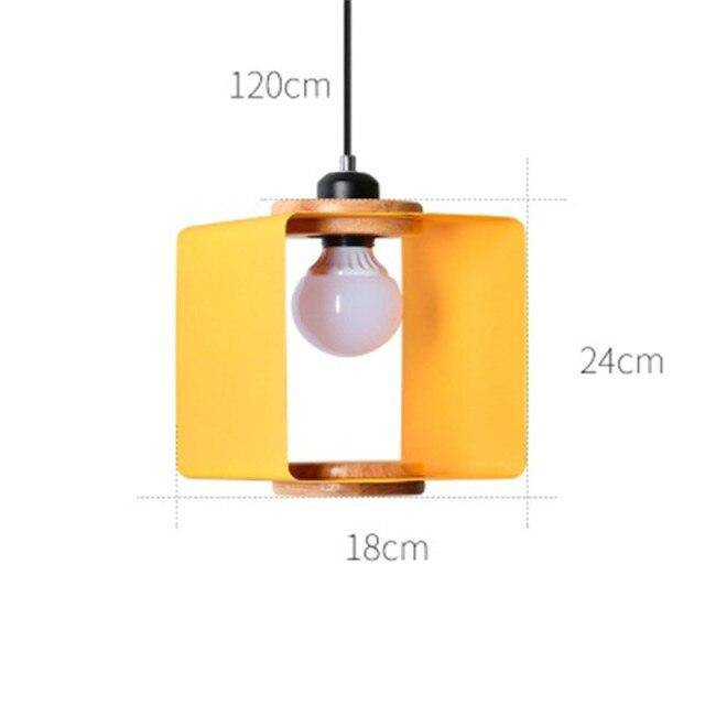 Suspension design à LED avec cube métal coloré Loft - vue 5 sur 9