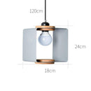 Suspension design à LED avec cube métal coloré Loft