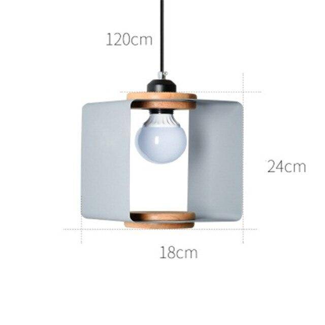 Suspension design à LED avec cube métal coloré Loft - vue 9 sur 9