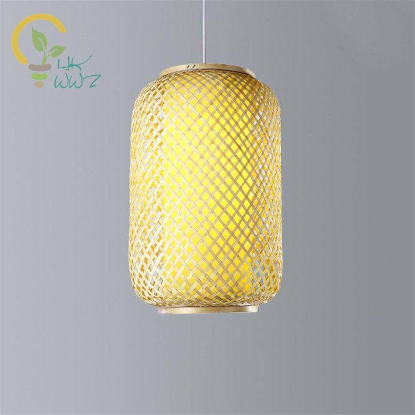 Suspension design en rotin LED aux formes arrondies style Asian - vue 4 sur 3
