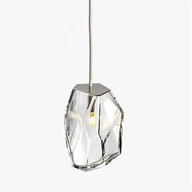 Suspension design à LED en verre cristal coloré Luxury