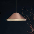 Suspension design LED avec abat-jour arrondi rose gold Loft
