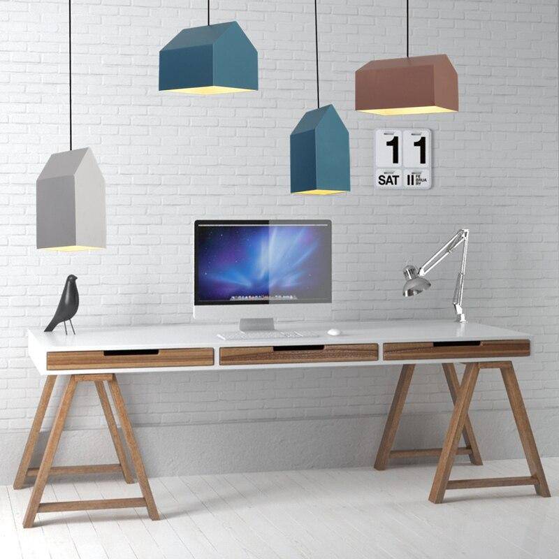 Suspension design à LED avec abat-jour en aluminium coloré Home - vue 2 sur 17