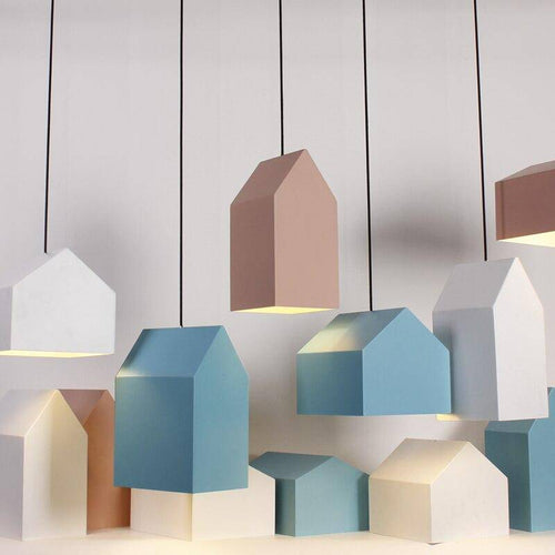 Suspension design à LED avec abat-jour en aluminium coloré Home