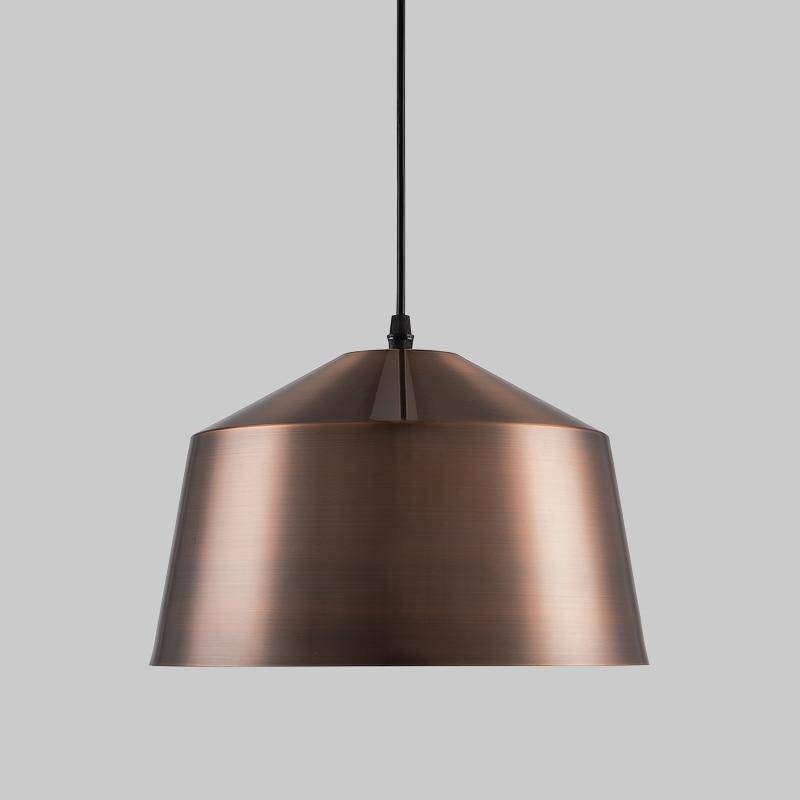 Suspension design LED avec abat-jour cuivré style Loft - vue 3 sur 3