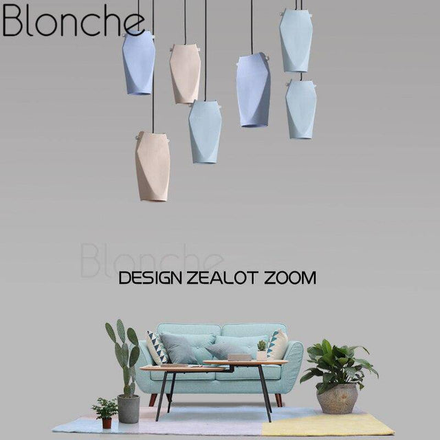 Suspension design à LED en céramique coloré Art Loft