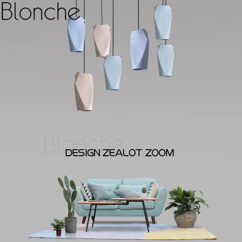 Suspension design à LED en céramique coloré Art Loft - vue 2 sur 8
