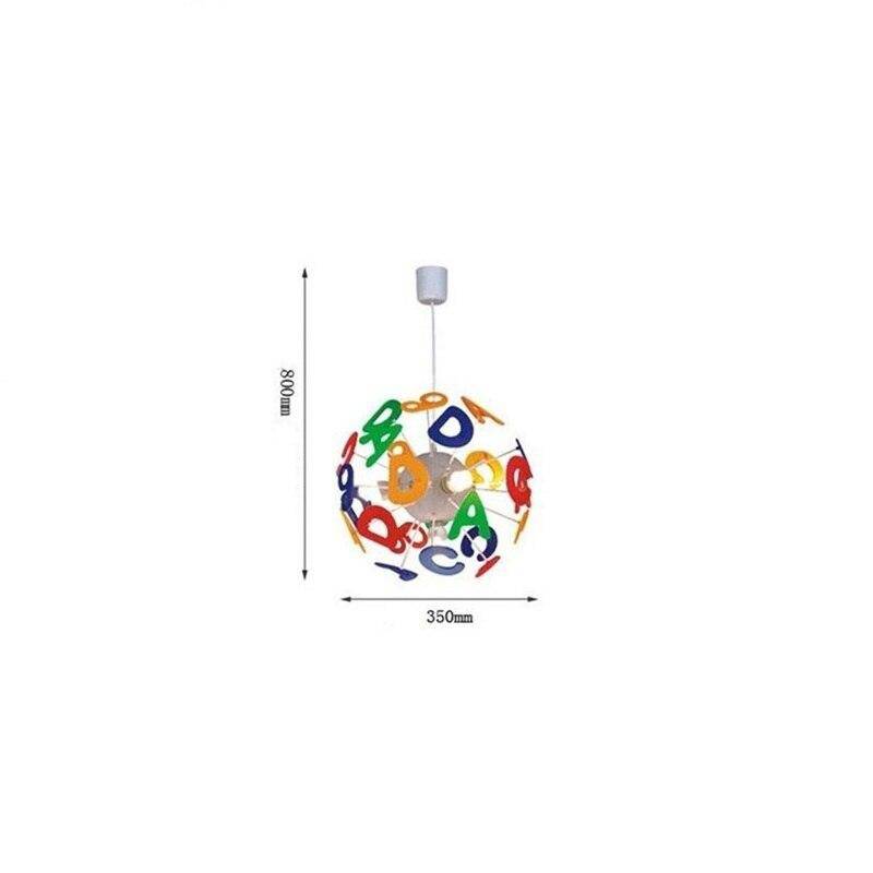 Suspension LED enfant avec lettres de l'alphabet colorées - vue 6 sur 5