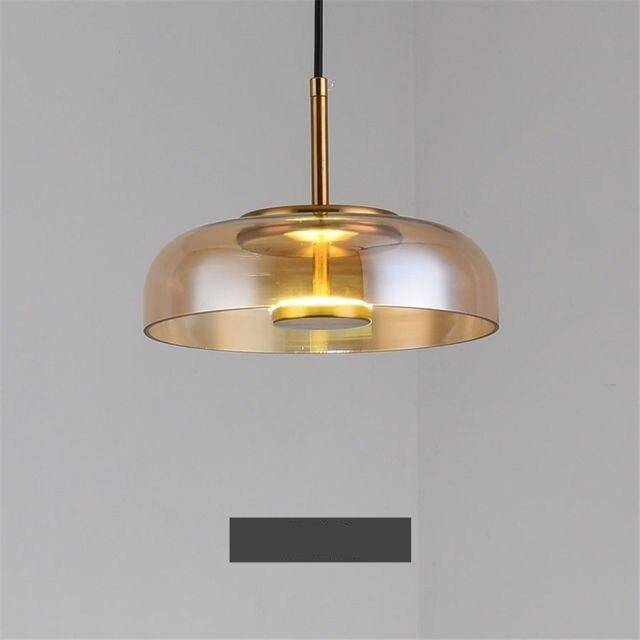 Suspension design à LED avec abat-jour en verre et finitions Luxury - vue 8 sur 8