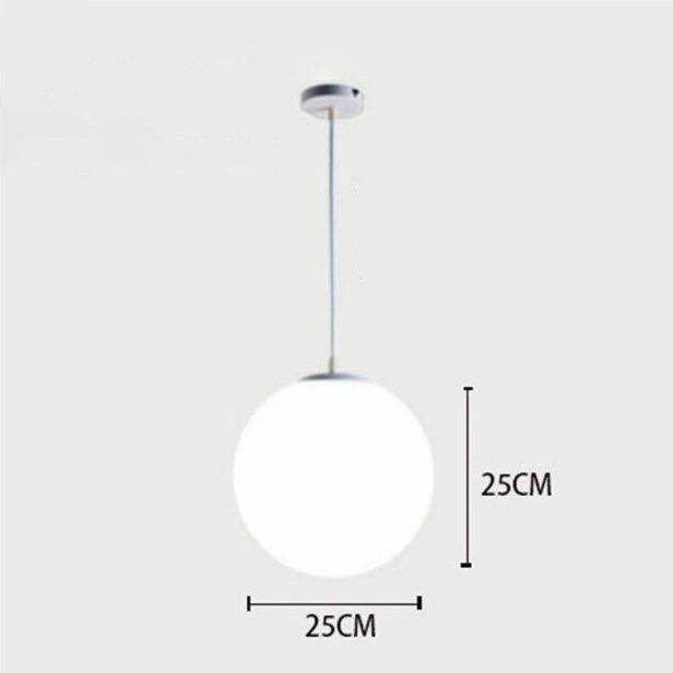 Suspension design à LED en verre blanc Loft - vue 8 sur 10