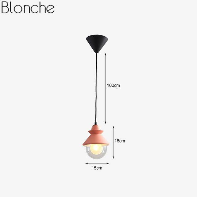Suspension LED design triangle en métal et boule en verre - vue 8 sur 9