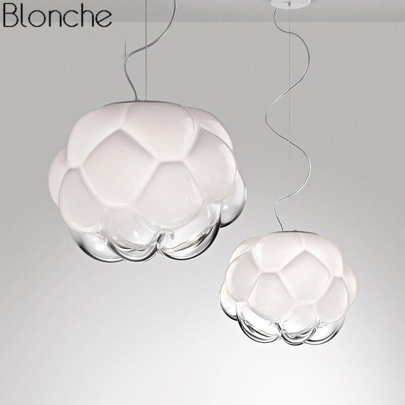 Suspension moderne à LED en verre style Cloud