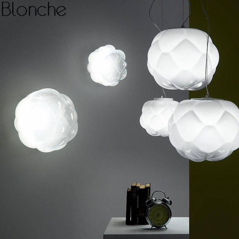 Suspension moderne à LED en verre style Cloud