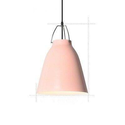 Suspension design à LED en métal avec abat-jour coloré Loft - vue 11 sur 15