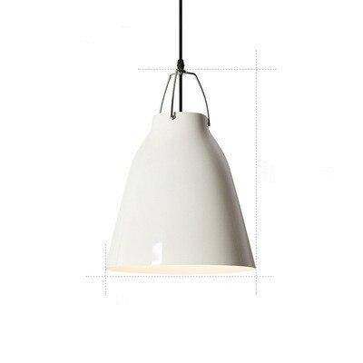 Suspension design à LED en métal avec abat-jour coloré Loft - vue 7 sur 15