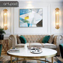Applique murale LED doré avec lampe en verre