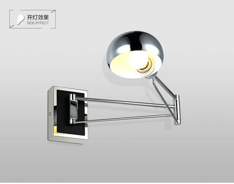 Applique murale LED chromé ajustable Sconce - vue 3 sur 6
