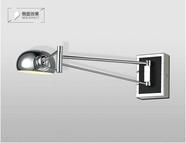 Applique murale LED chromé ajustable Sconce