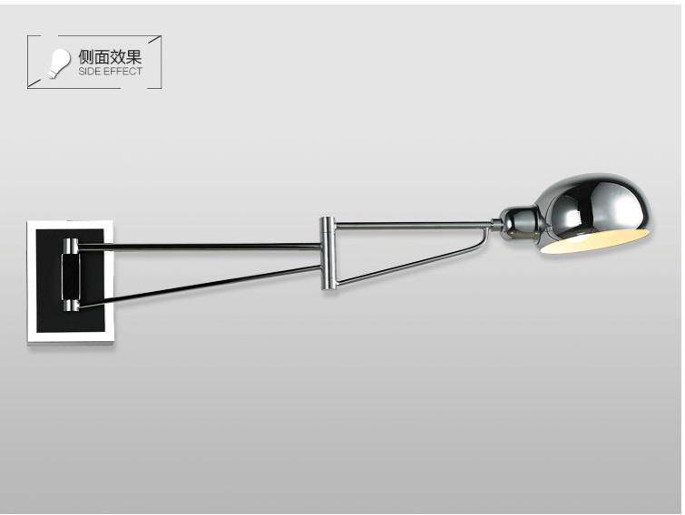 Applique murale LED chromé ajustable Sconce - vue 4 sur 6