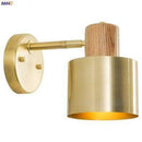 Applique murale LED en métal doré orientable