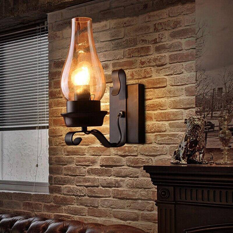 Applique murale rétro LED métal avec ampoule style bougie - vue 4 sur 4
