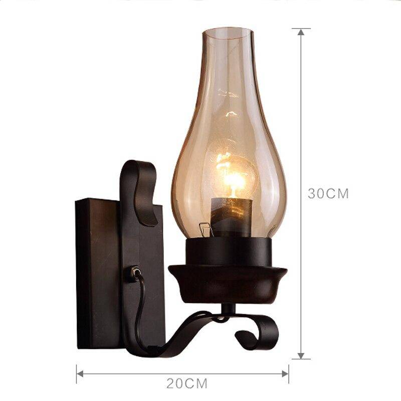 Applique murale rétro LED métal avec ampoule style bougie - vue 5 sur 4