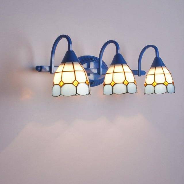 Applique murale rustique LED bleu style Méditerranéen - vue 5 sur 7