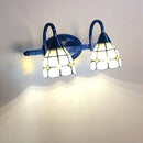 Applique murale rustique LED bleu style Méditerranéen