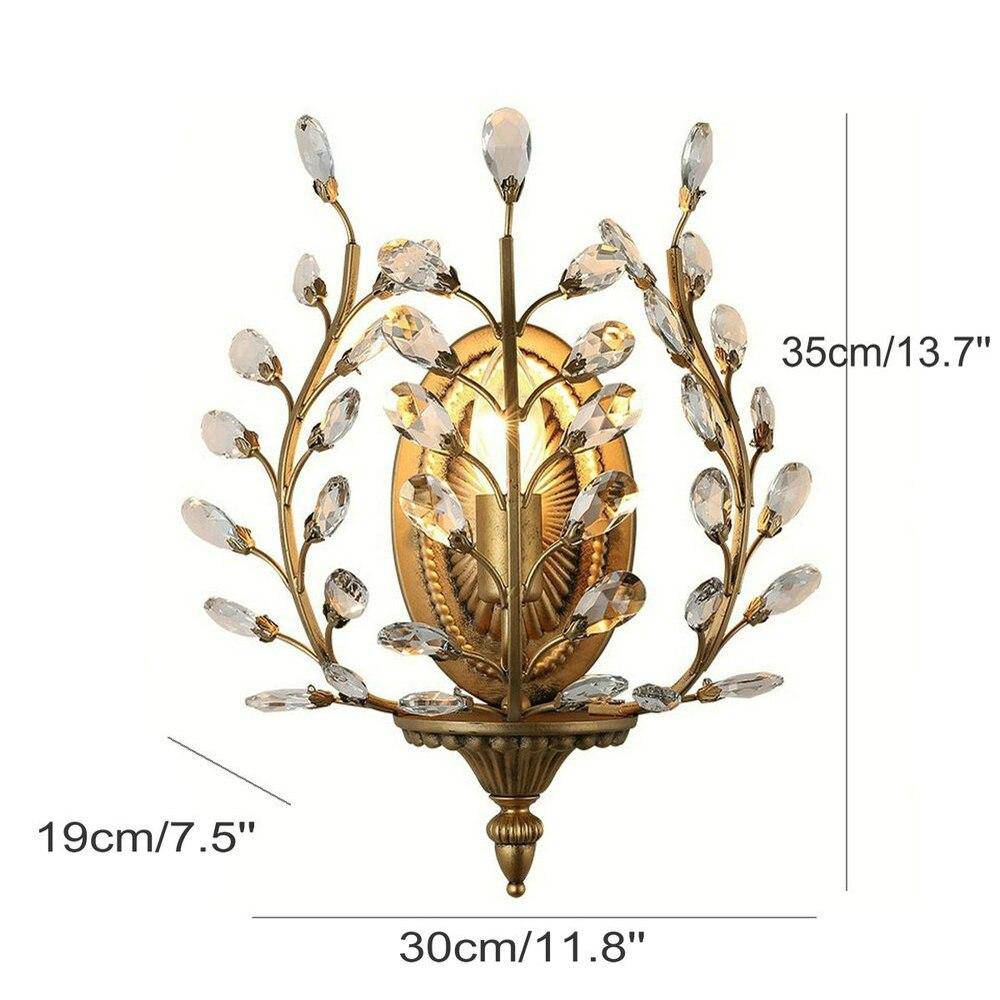 Applique murale rétro LED avec finitions en bronze Crystal - vue 6 sur 6