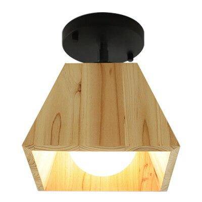 Plafonnier avec lampe en cône de bois Japanese - vue 8 sur 9