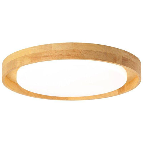 Plafonnier en bois à LED rond design Solid - vue 4 sur 4