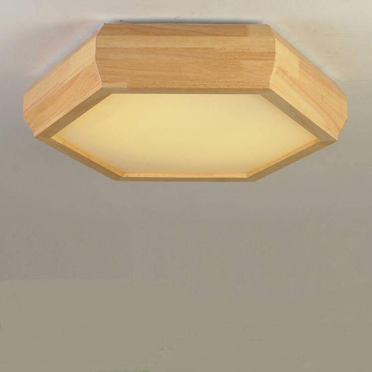 Plafonnier en bois hexagonal Hill - vue 4 sur 3