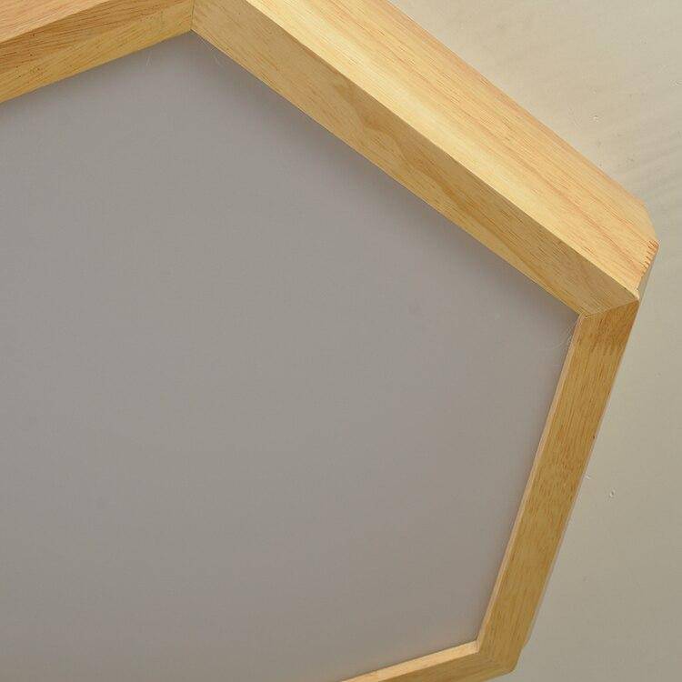 Plafonnier en bois hexagonal Hill - vue 3 sur 3