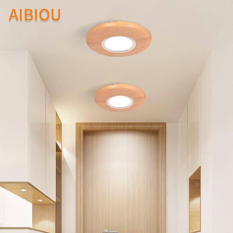 Plafonnier à LED spot en bois Aibiou - vue 4 sur 11