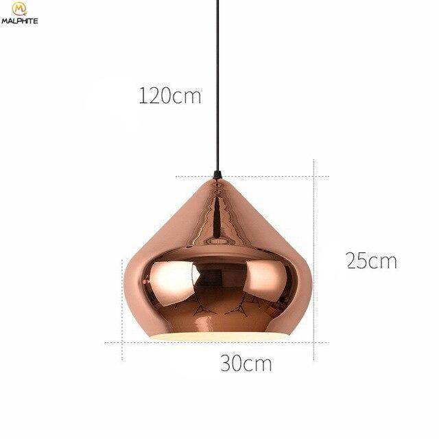 Suspension design rose gold de plusieurs formes